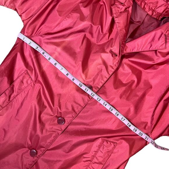 Vintage 80’s Aurora International by Abbmoor Red Trench Raincoat - Picture 11 of 16